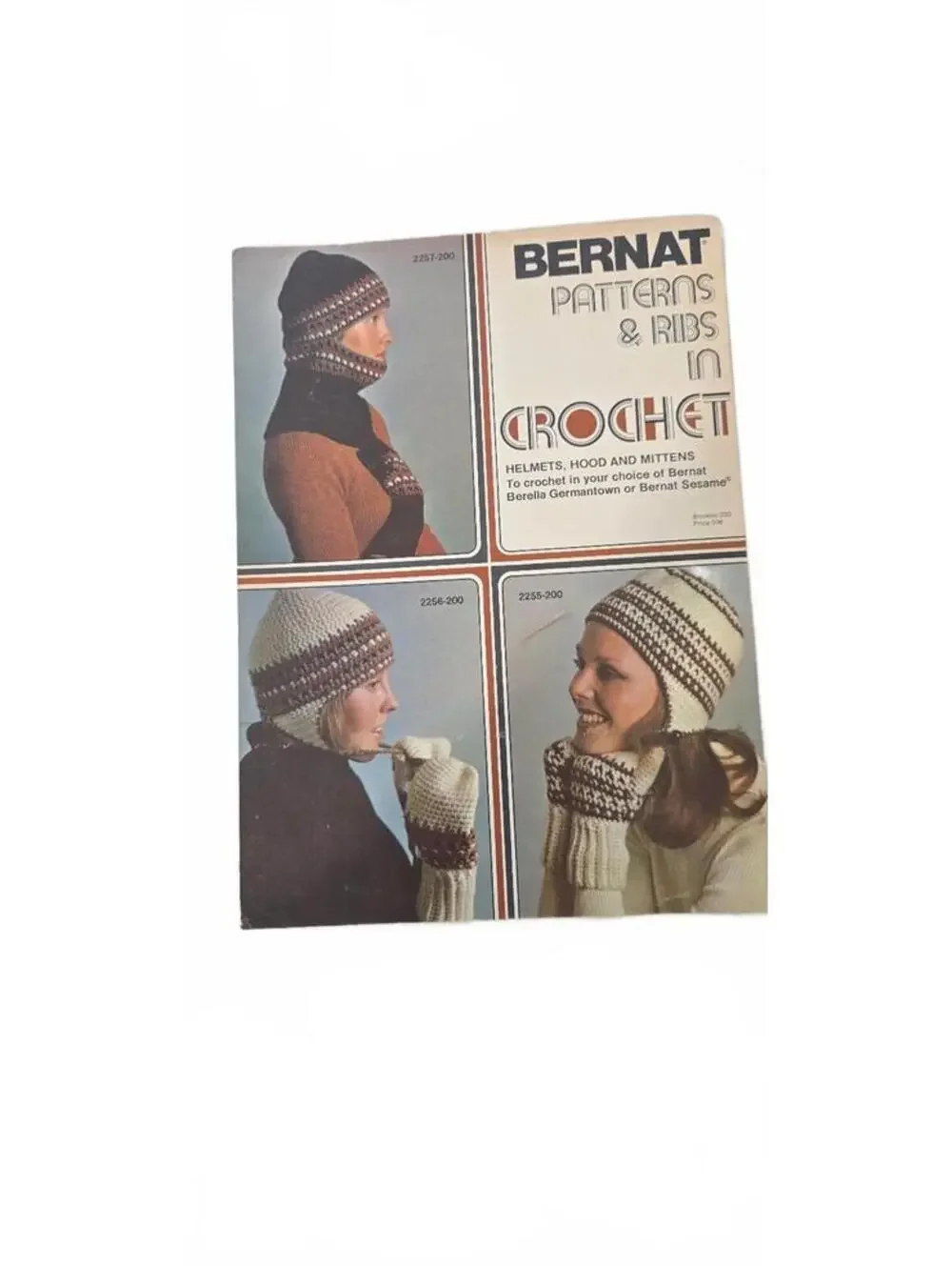 Bernat Patterns & Ribs in Crochet Book - Helmets, Hood, and Mittens Patterns